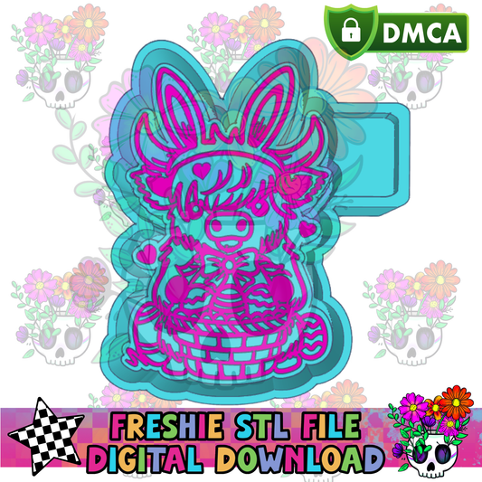 Easter Highland Cow Mold Maker STL File