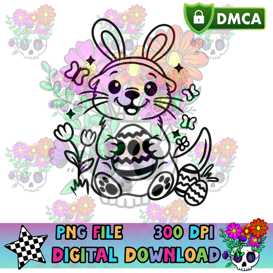 Easter Otter Playing - PNG