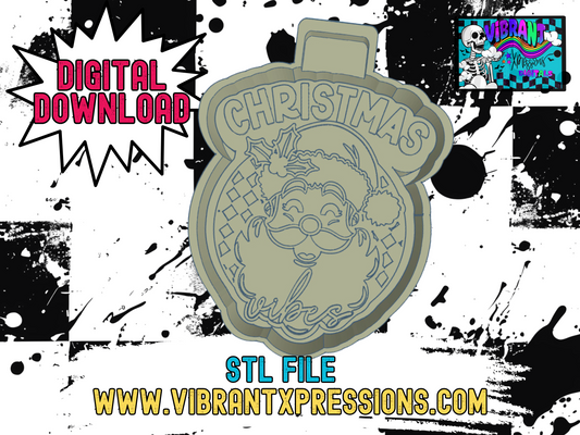 Christmas Vibes Mold Maker STL File