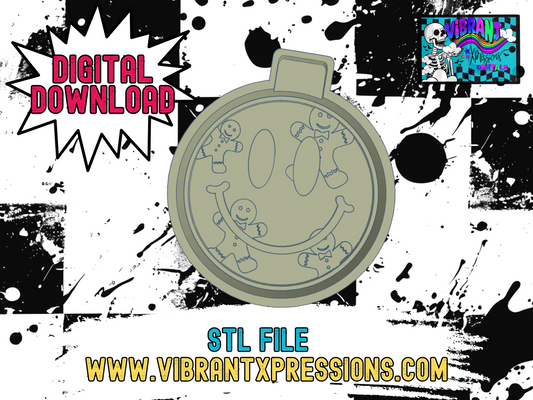 Gingerbread Happy Mold Maker STL File