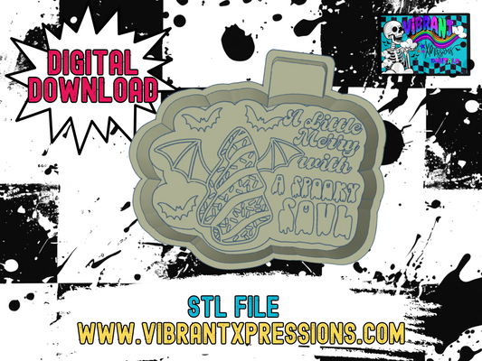 Merry with a Spooky Soul Mold Maker STL File