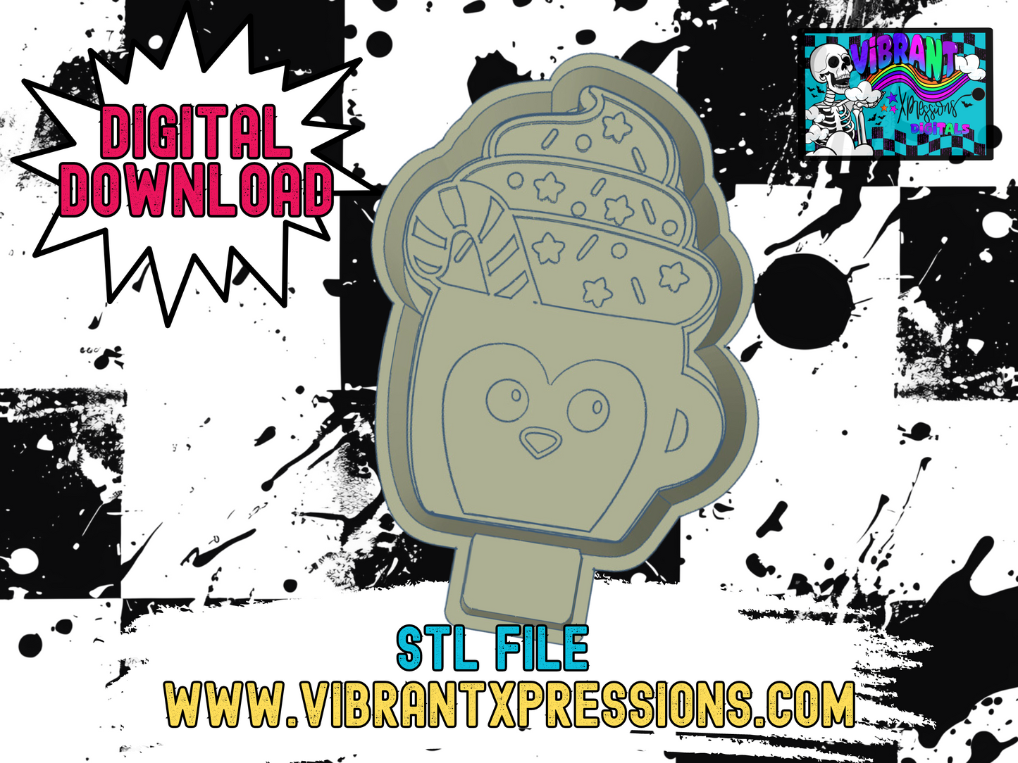 Penguin Mug Mold Maker STL File