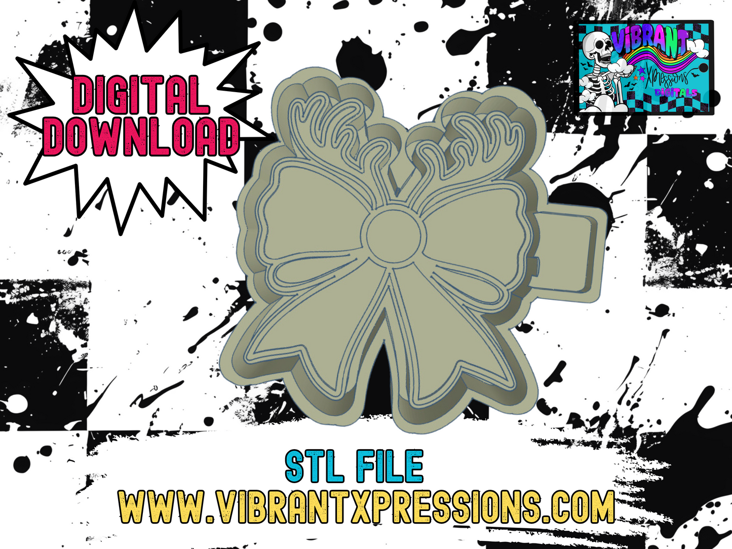 Reindeer Bow Mold Maker STL File