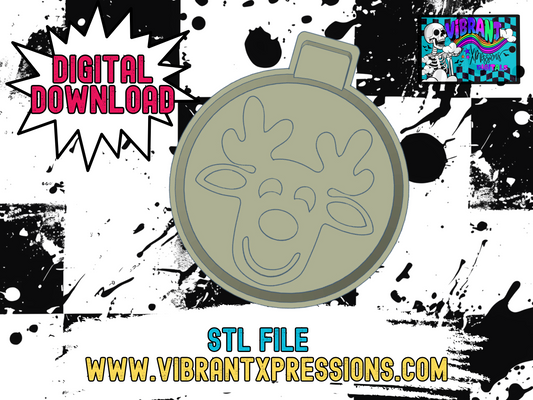 Reindeer Cookie Mold Maker STL File