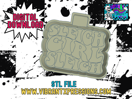 Sleigh Girl Sleigh Mold Maker STL File