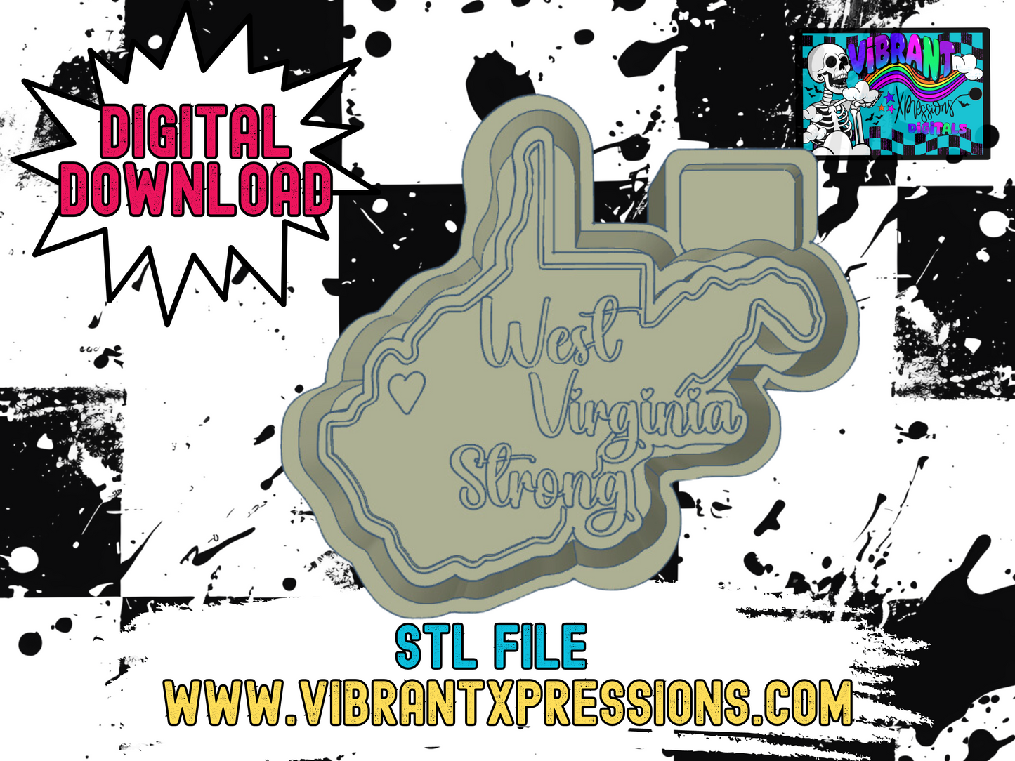 West Virginia Strong Mold Maker STL File
