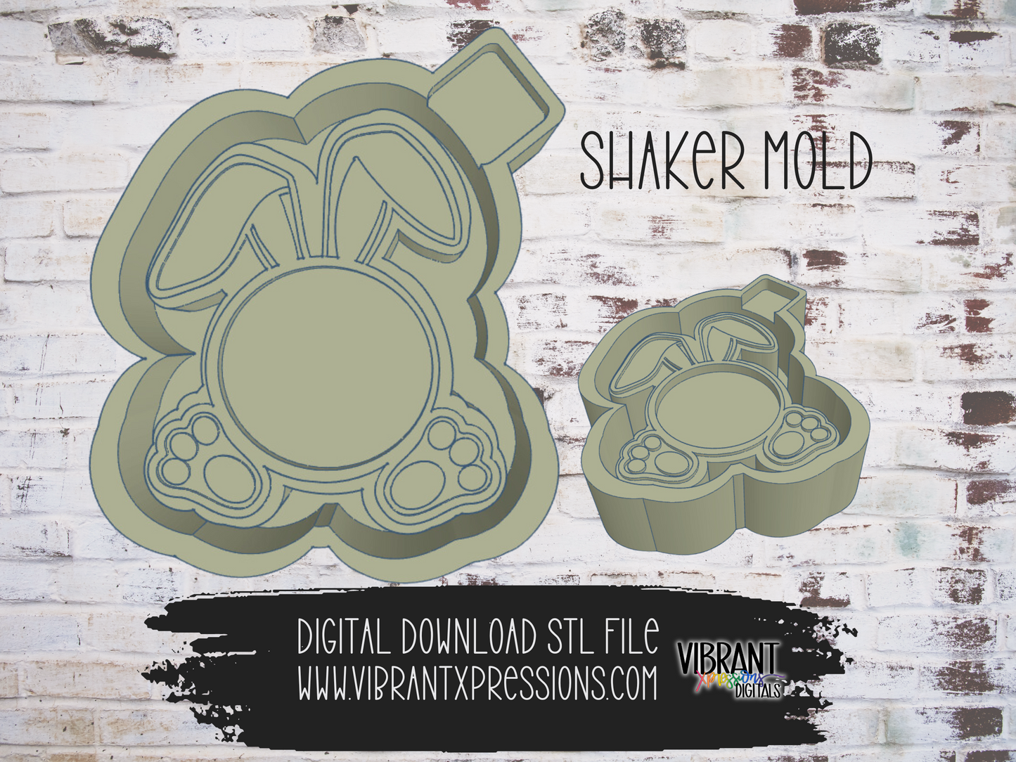 Bunny Shaker Housing Mold Maker STL File