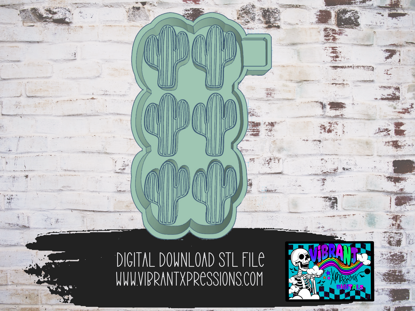 Cactus Wax Melt Mold Maker STL File