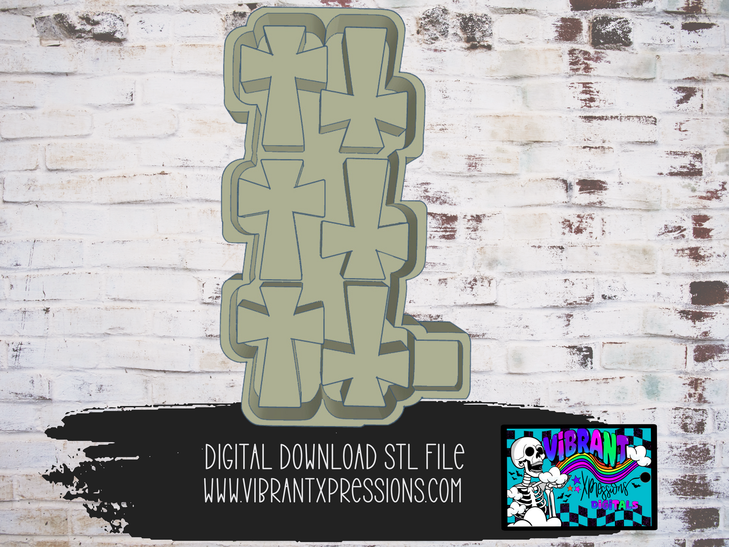 Cross Wax Melt Mold Maker STL File