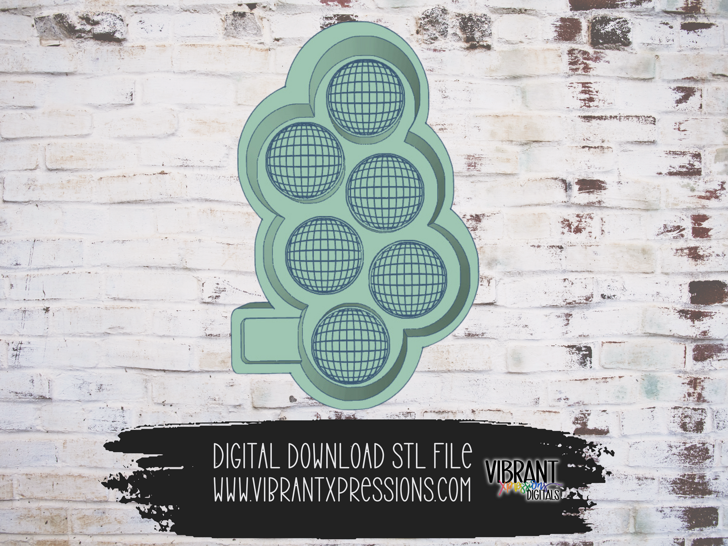 Disco Ball Wax Melt Tray Housing Mold Maker STL File