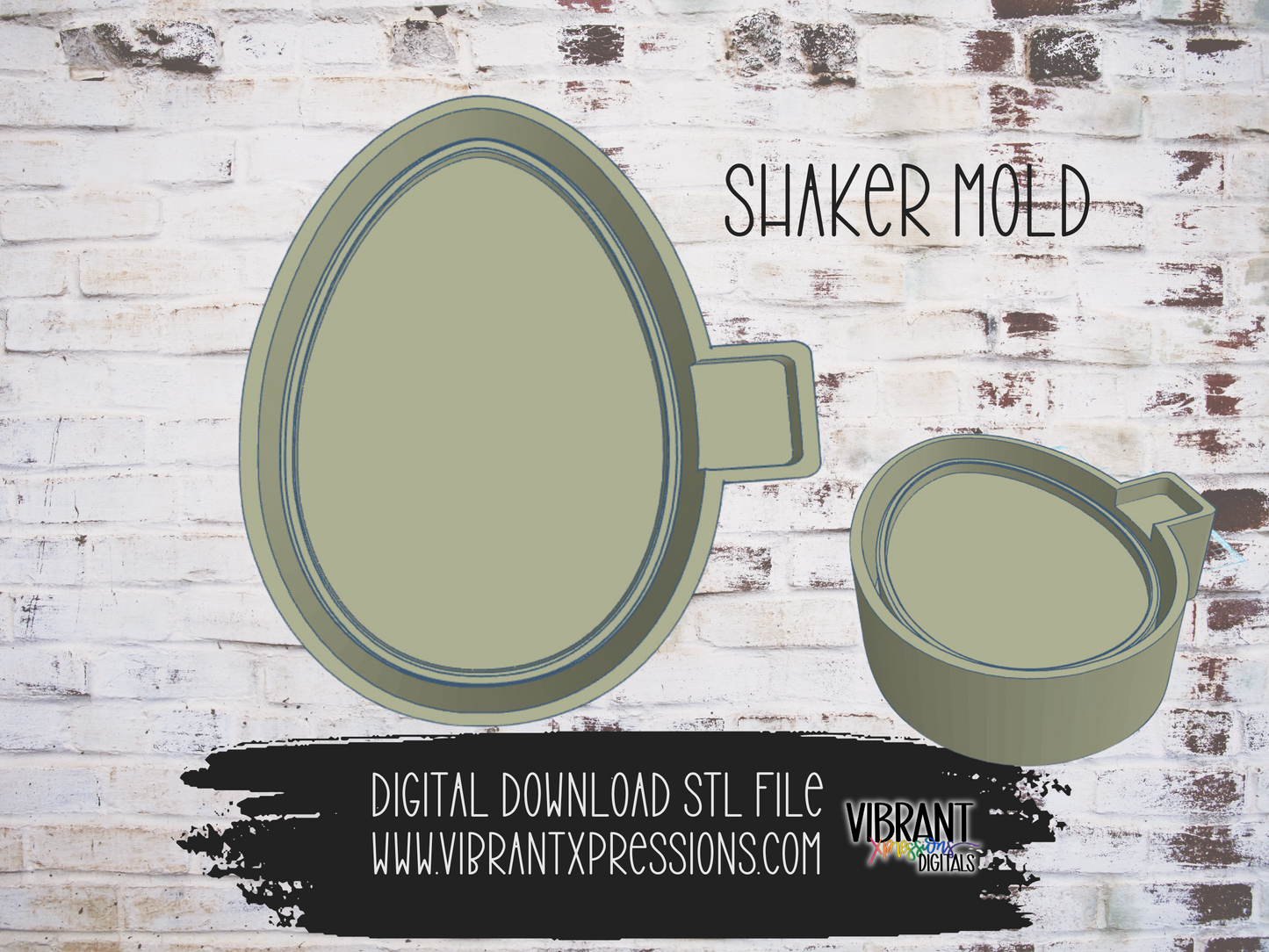 Egg Shaker Housing Mold Maker STL File