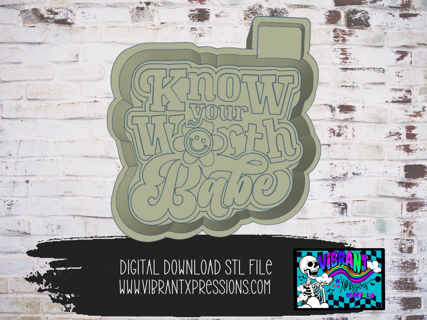 Know Your Worth Babe Mold Maker STL File