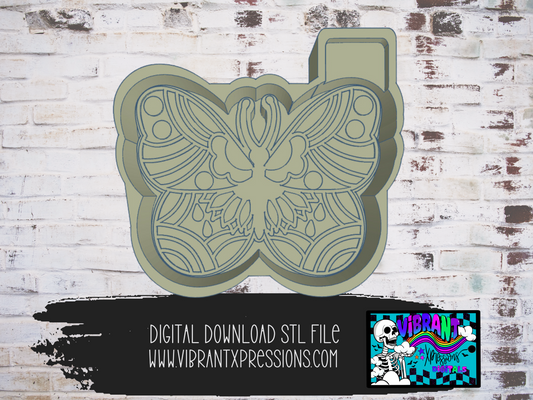 Stained Glass Butterfly Mold Maker STL File