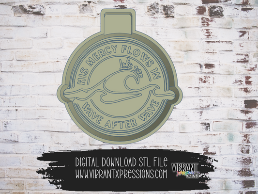 His Mercy Flows Wave After Wave Mold Maker STL File