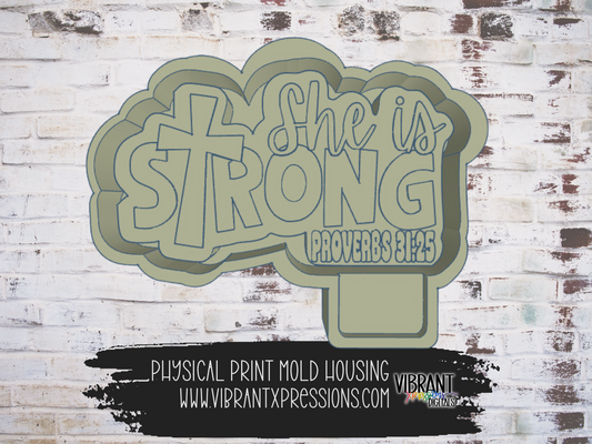 She Is Strong Mold Maker STL File