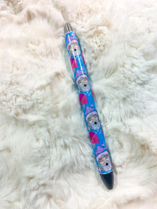 Neon Santa Glitter Pen