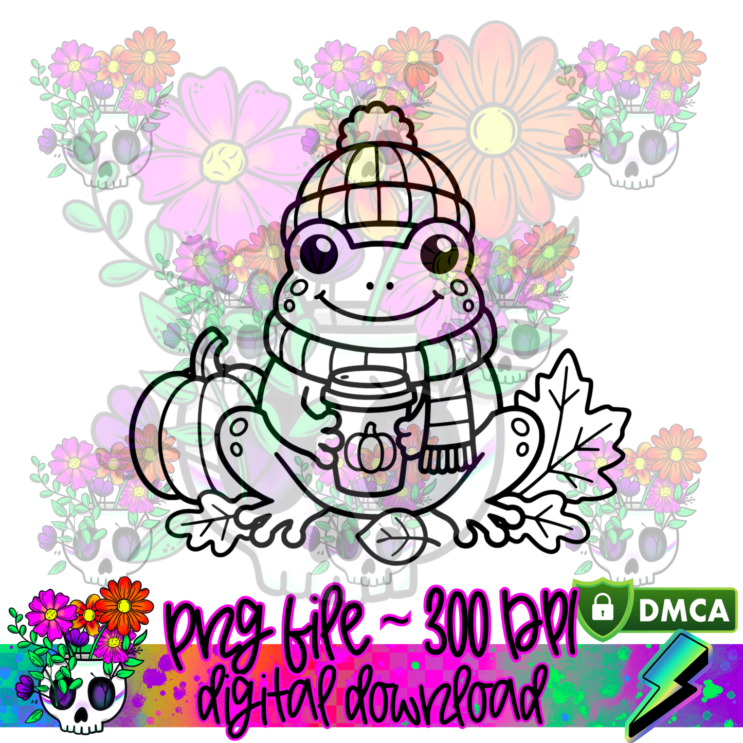 Fall Frog - PNG