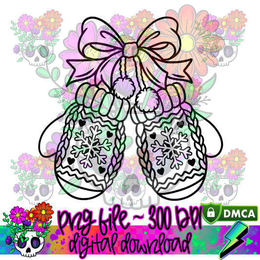 Festive Mittens - PNG