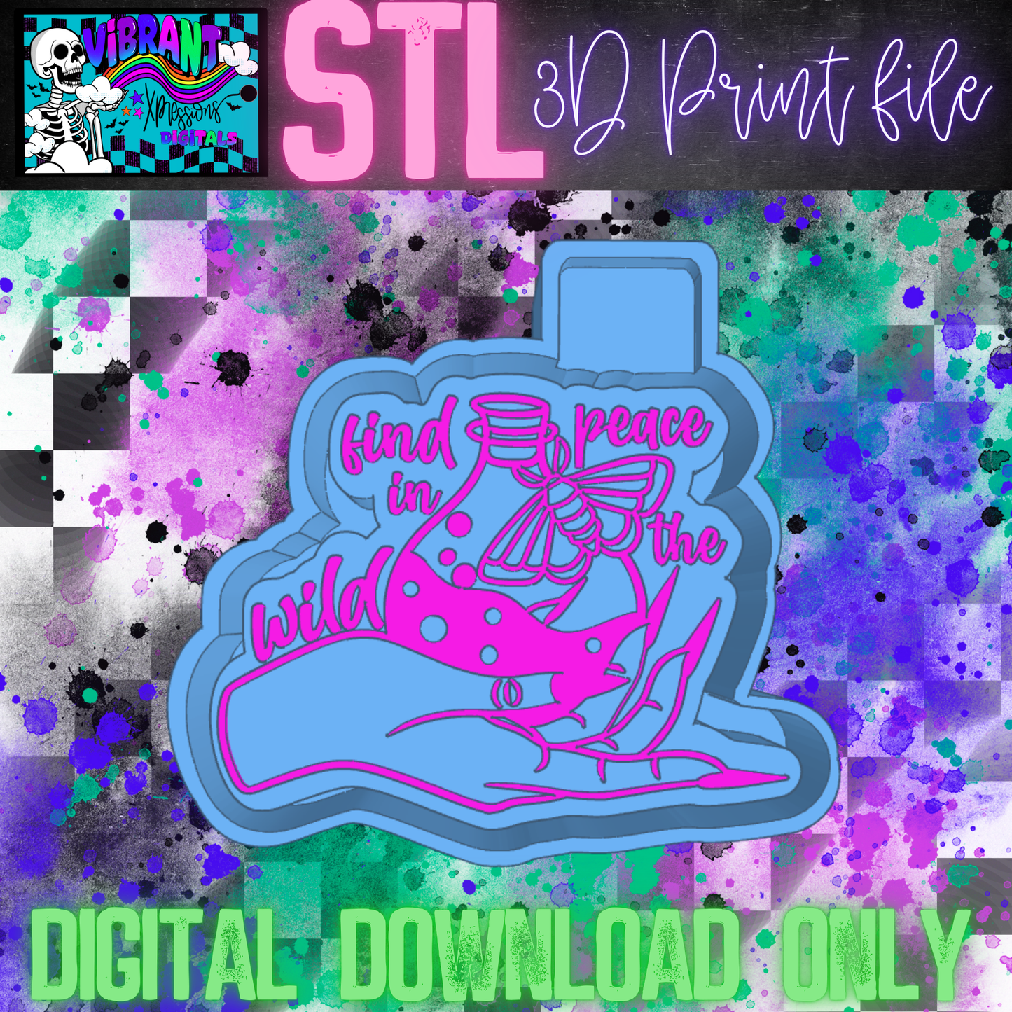 Find Peace in the Wild Mold Maker STL File