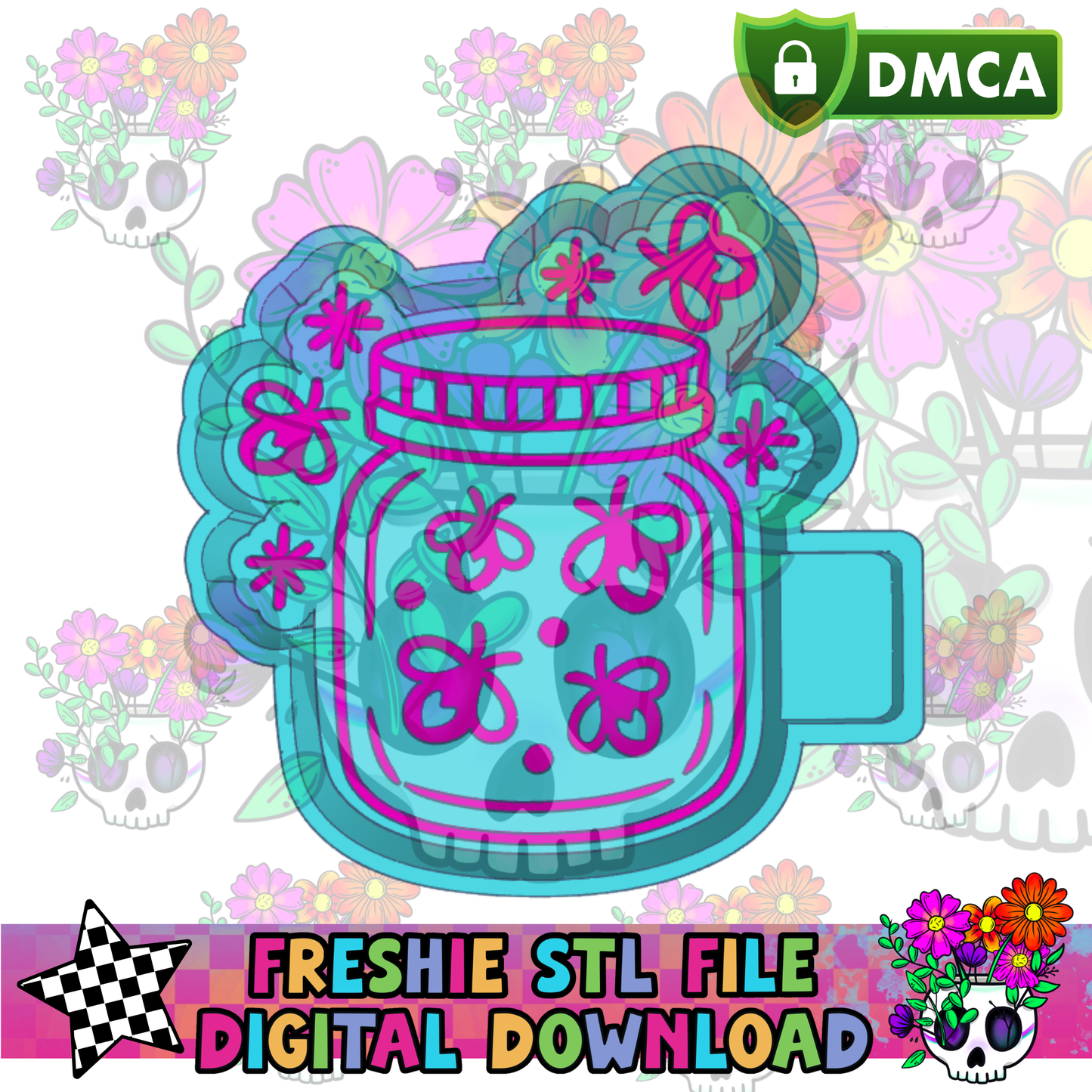 Fireflies Jar Mold Maker STL File