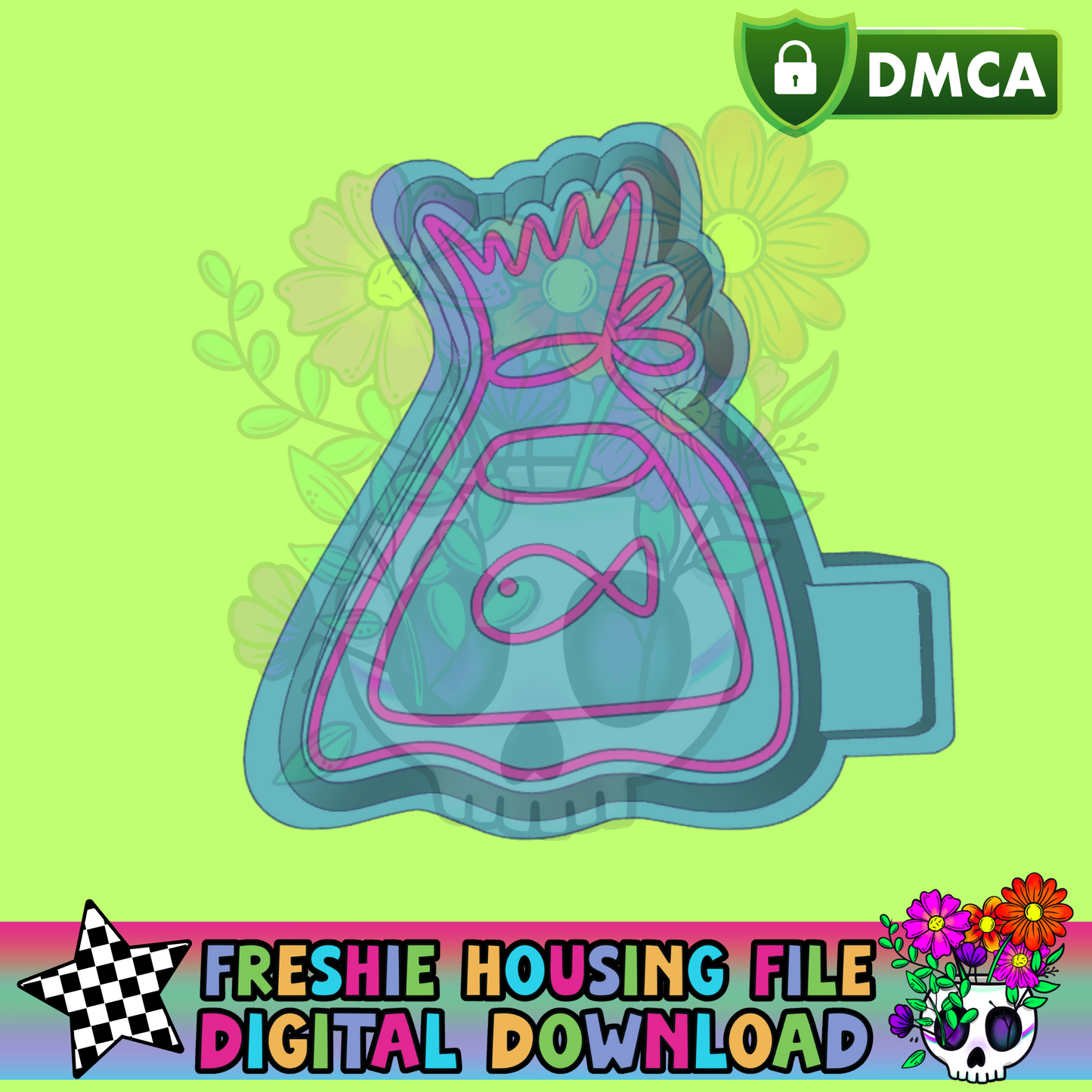 Fish in a Bag Mold Maker STL File