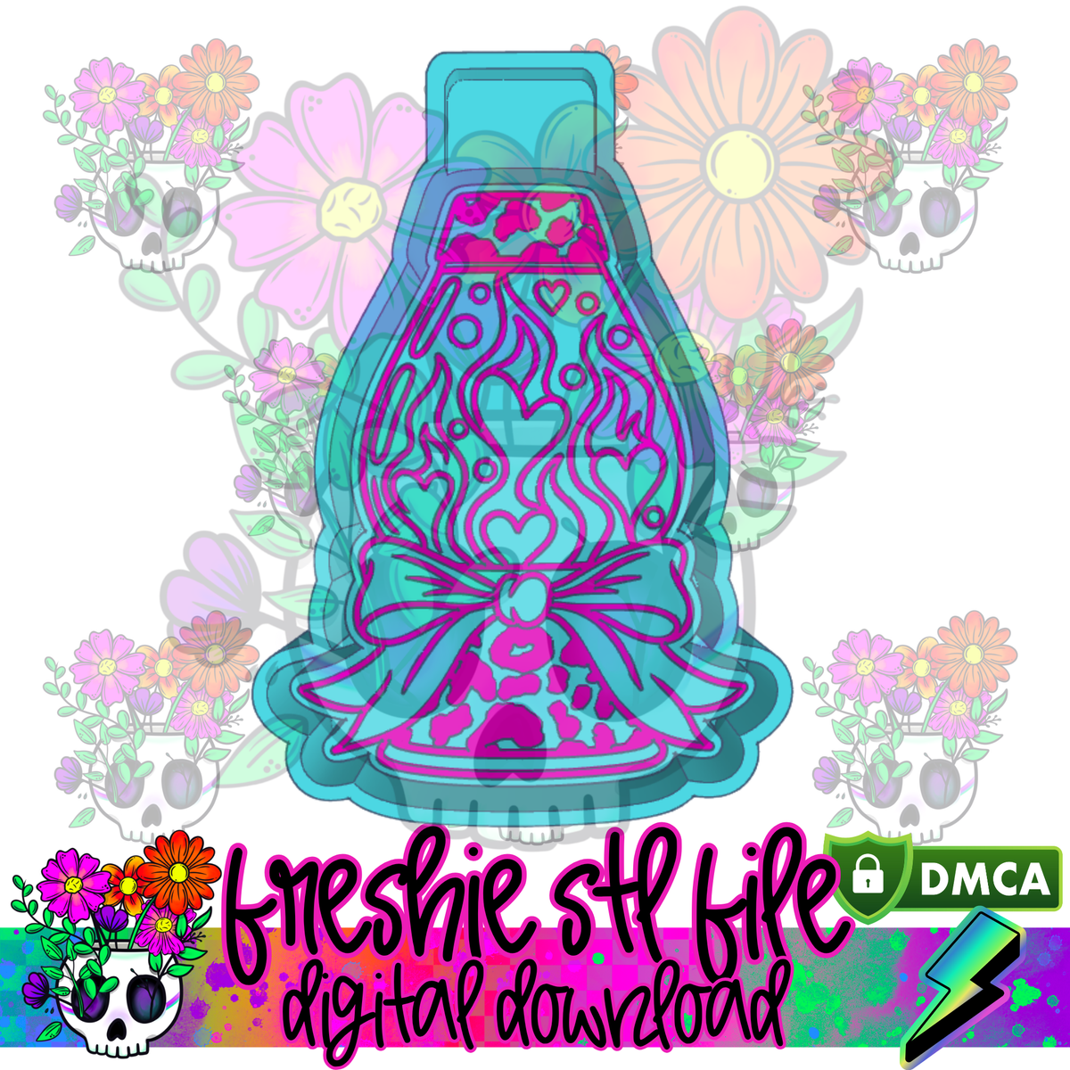Flame Heart Lava Lamp Mold Maker STL File