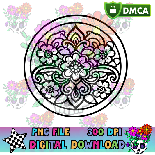 Floral Doilie - PNG