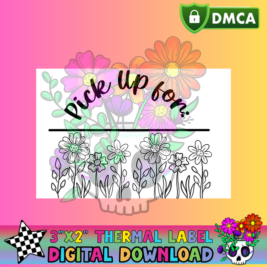 Floral Pickup – Thermal Label Digital Download