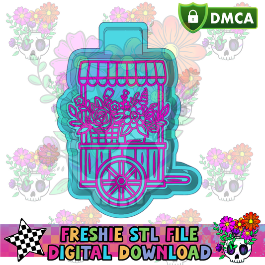 Flower Cart Mold Maker STL File