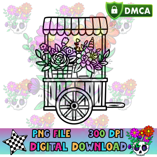 Flower Cart - PNG