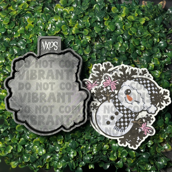 Fuzzy Snowman Mold + Cardstock