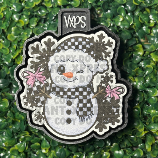 Fuzzy Snowman Mold + Cardstock