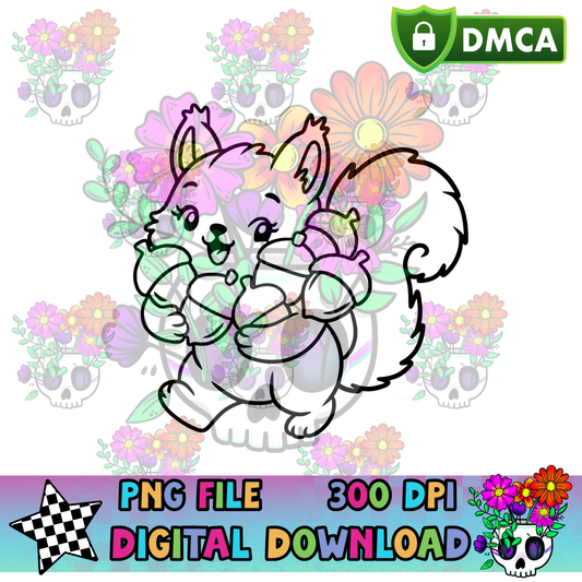 Gathering Squirrel - PNG