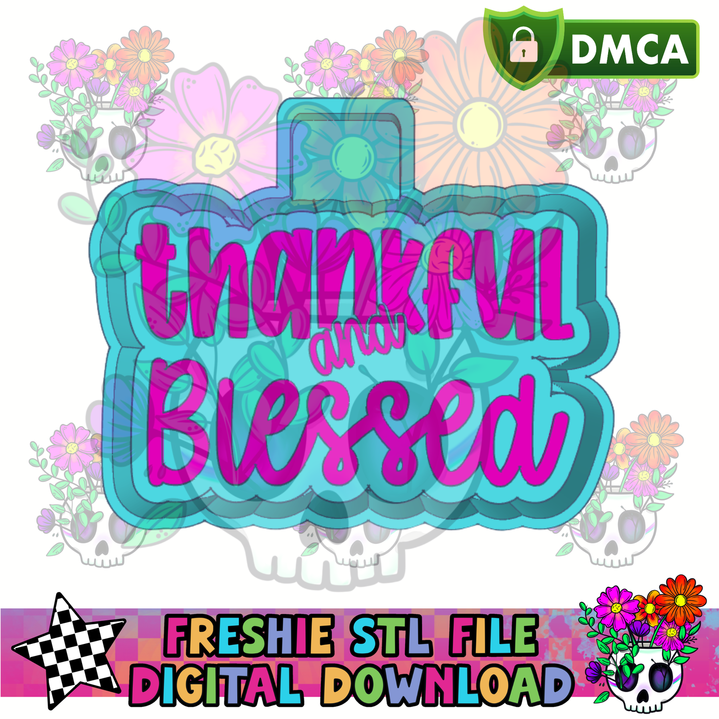 Generic Thankful and Blessed Mold Maker STL File