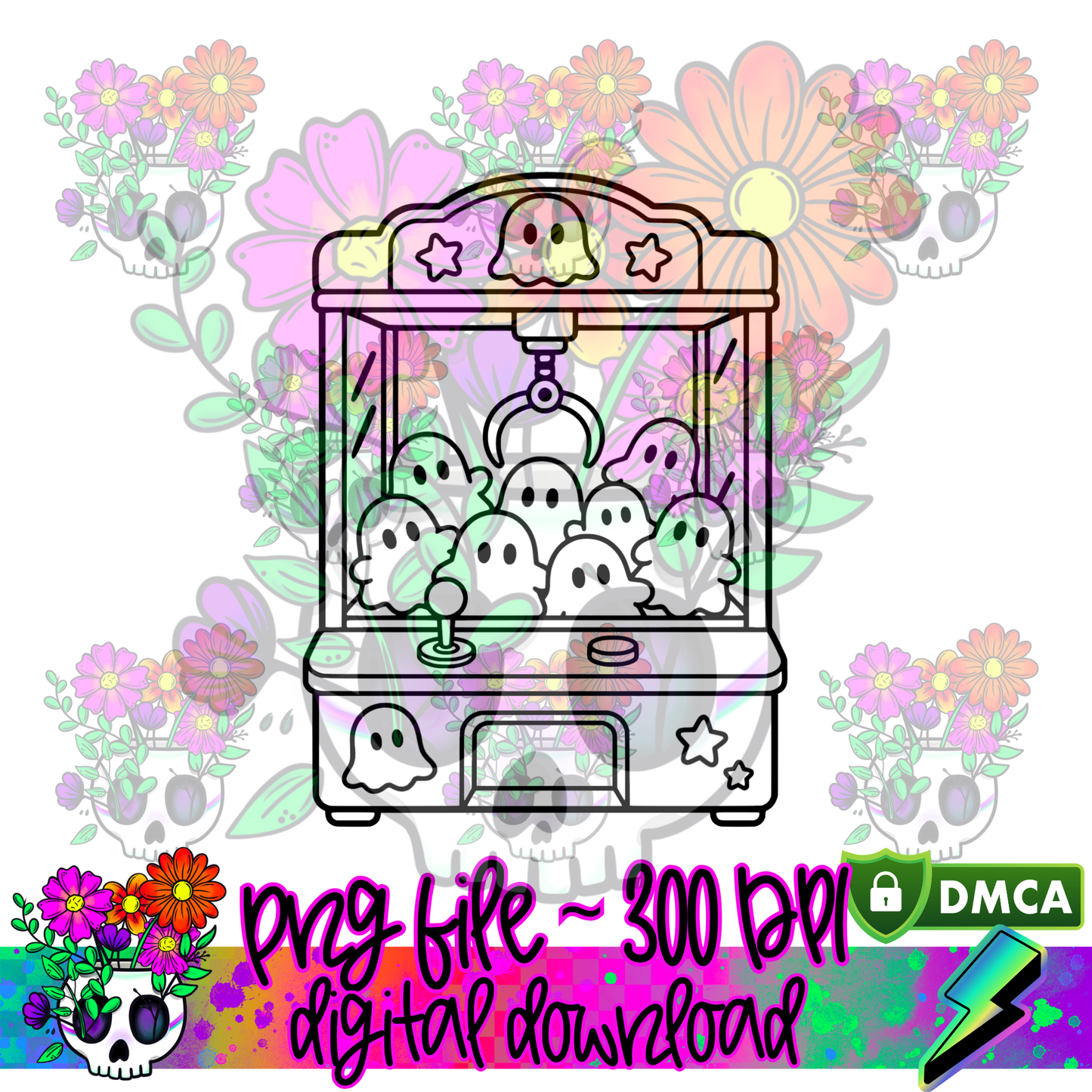 Ghost Claw Machine - PNG