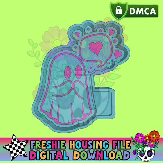 Ghost Heart Talk Bubble Mold Maker STL File