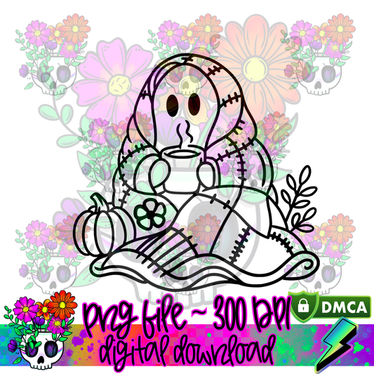 Ghost in a Quilt - PNG
