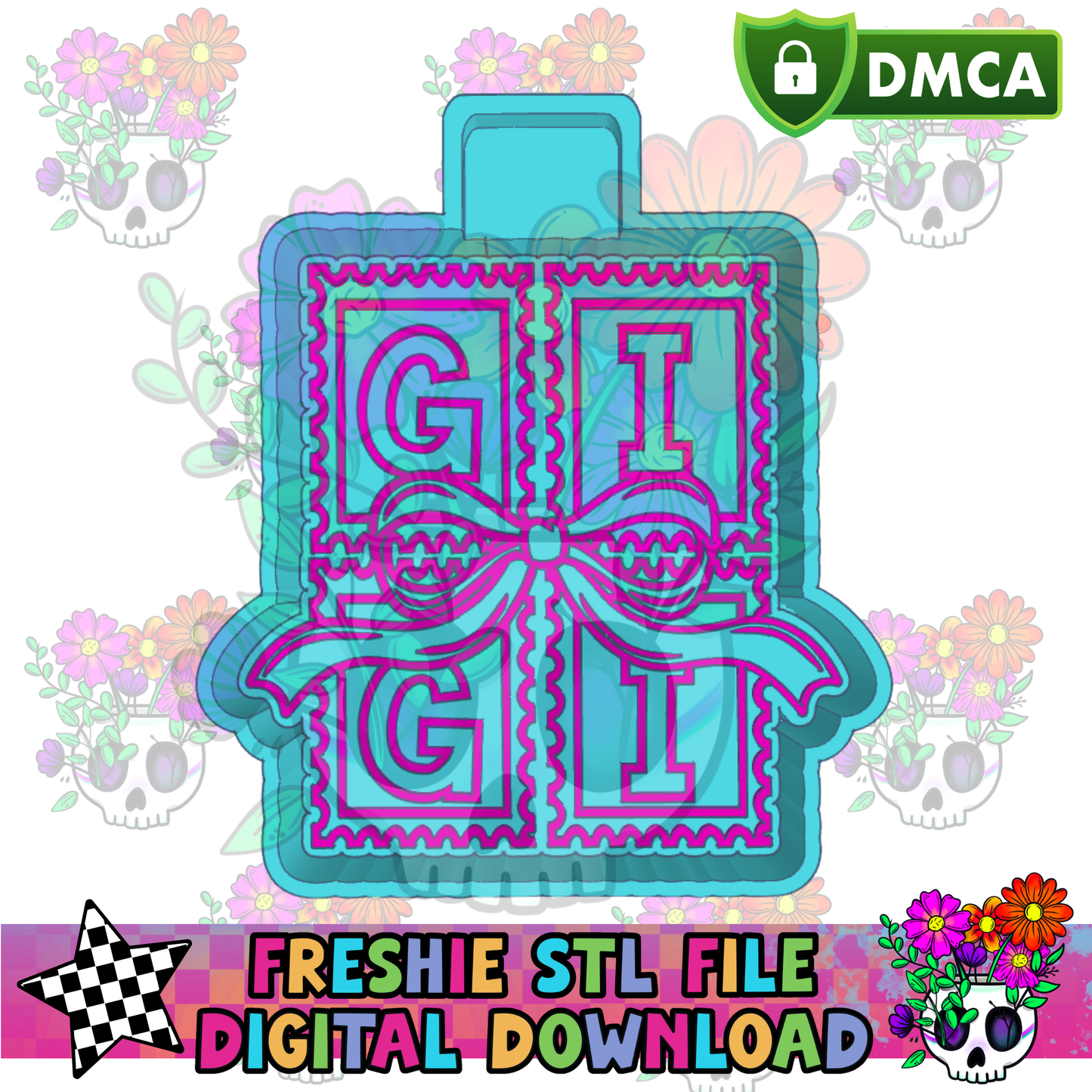 Gigi Bow Stamp Mold Maker STL File