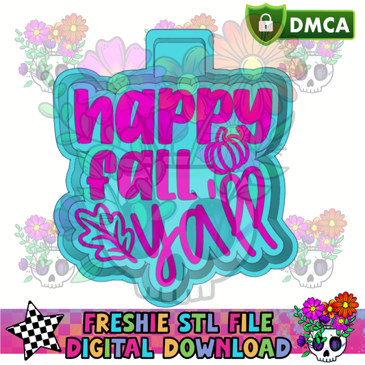 Happy Fall Y'all Mold Maker STL File