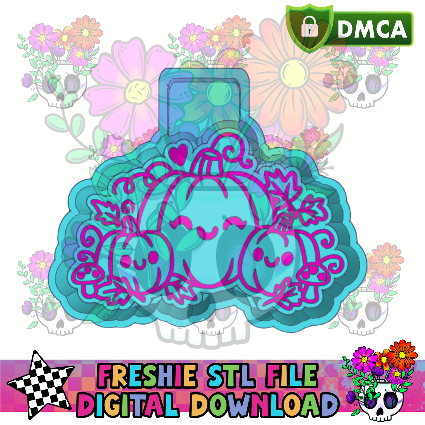 Happy Pumpkin Patch Mold Maker STL File