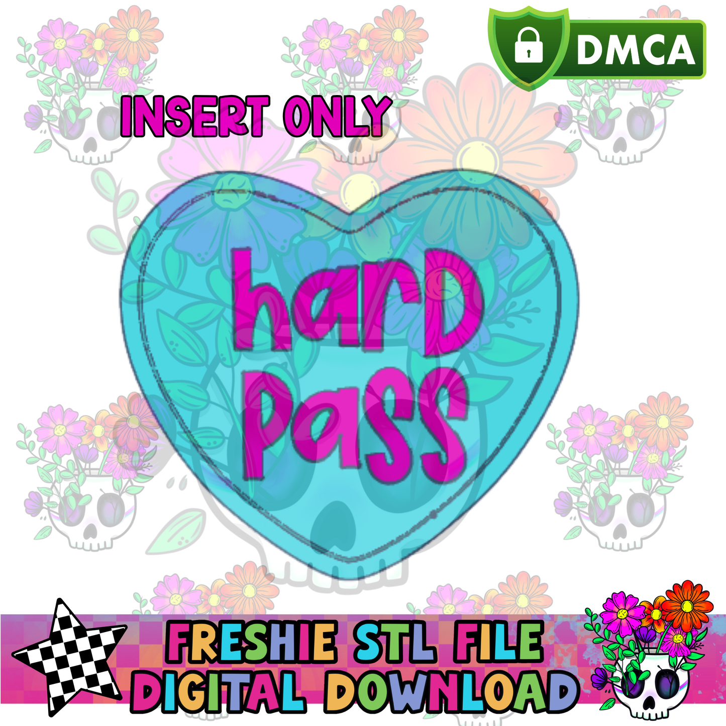 Inserts for Checkered Heart Mold Maker STL File