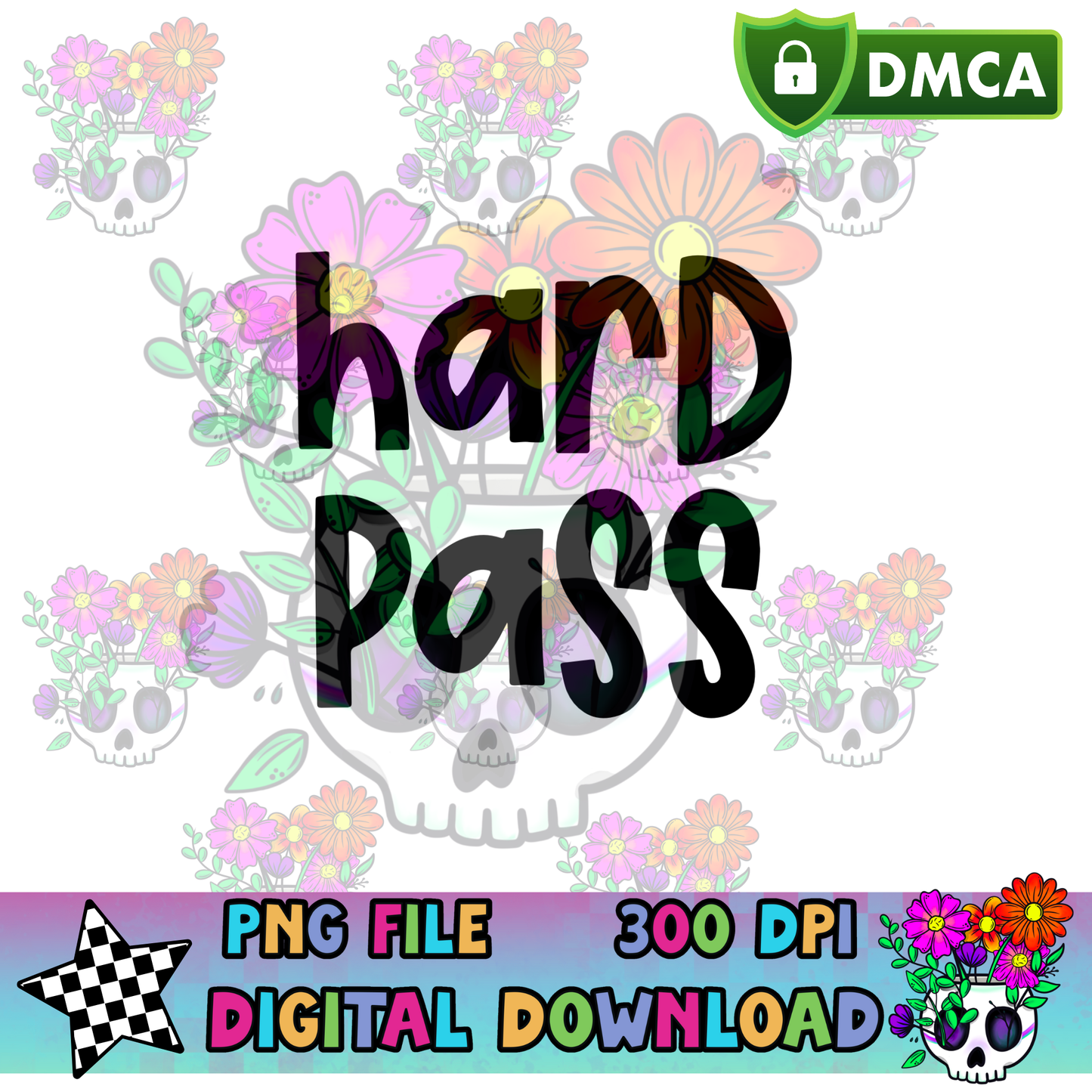 Checkered Heart Inserts - PNG