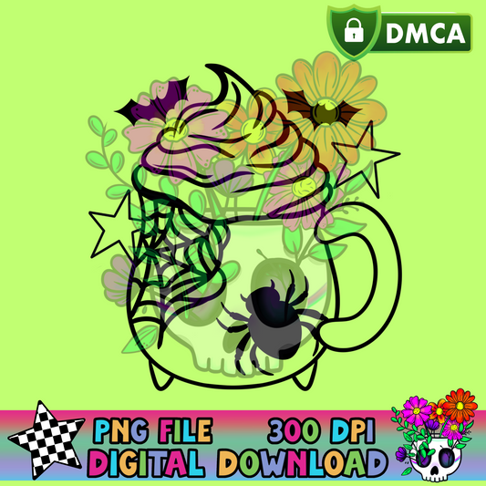 Haunted Cauldron Mug - PNG