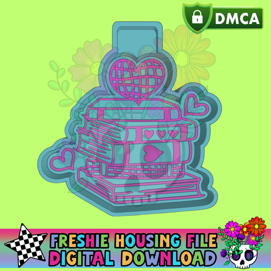 Heart Book Stack Mold Maker STL File