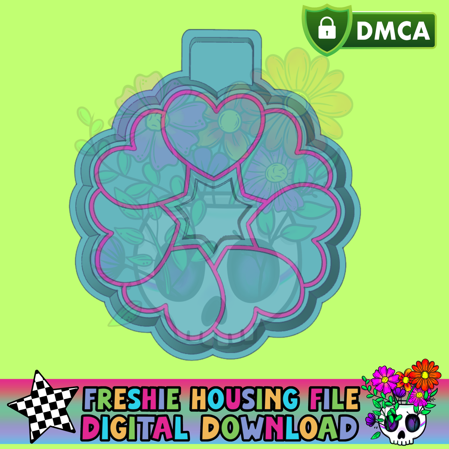 Heart Wreath Mold Maker STL File