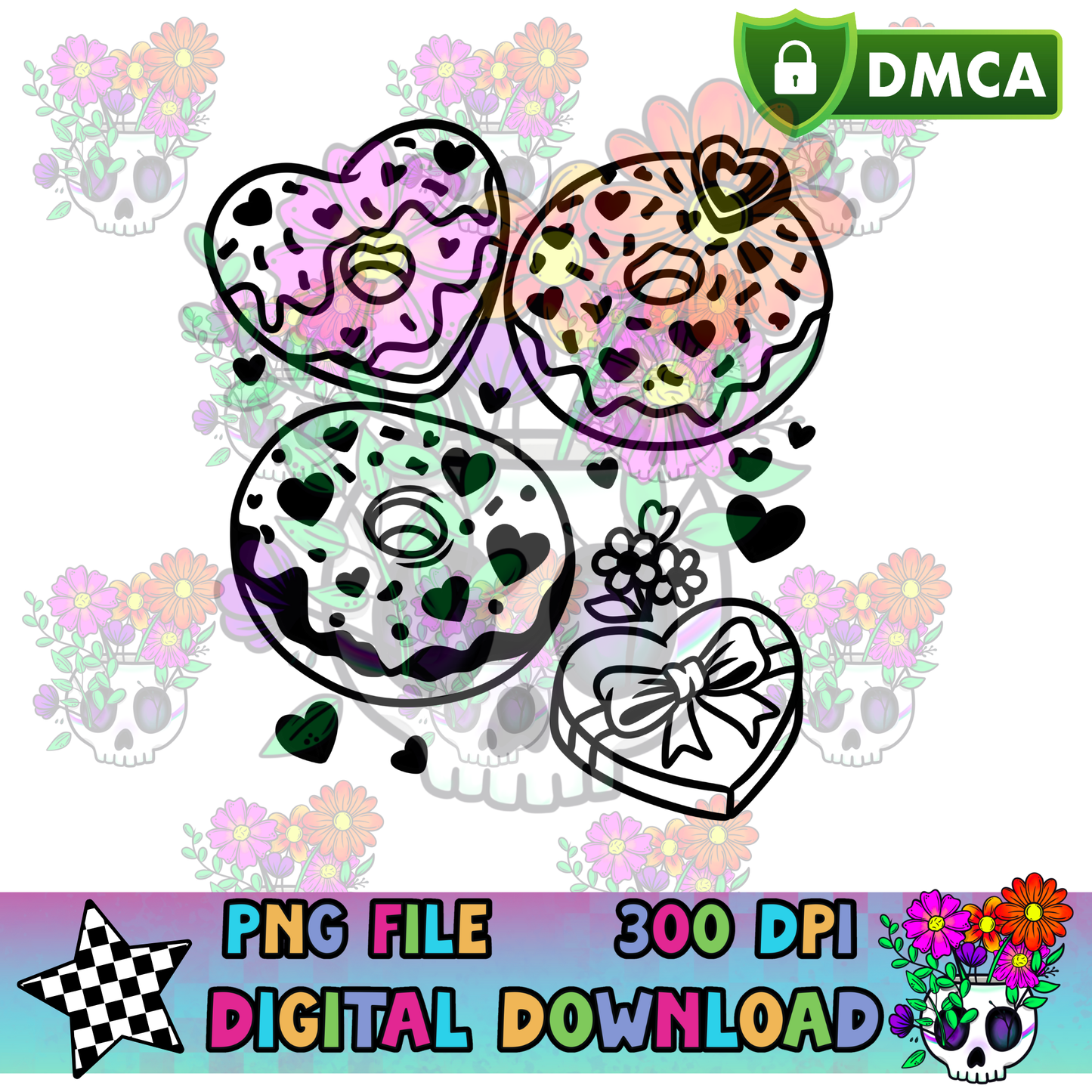 Heart Donuts - PNG