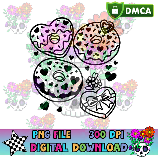 Heart Donuts - PNG