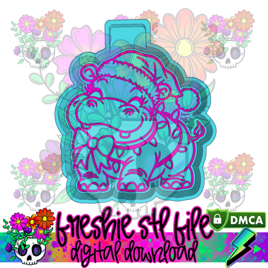 Hippopotamus For Christmas Mold Maker STL File