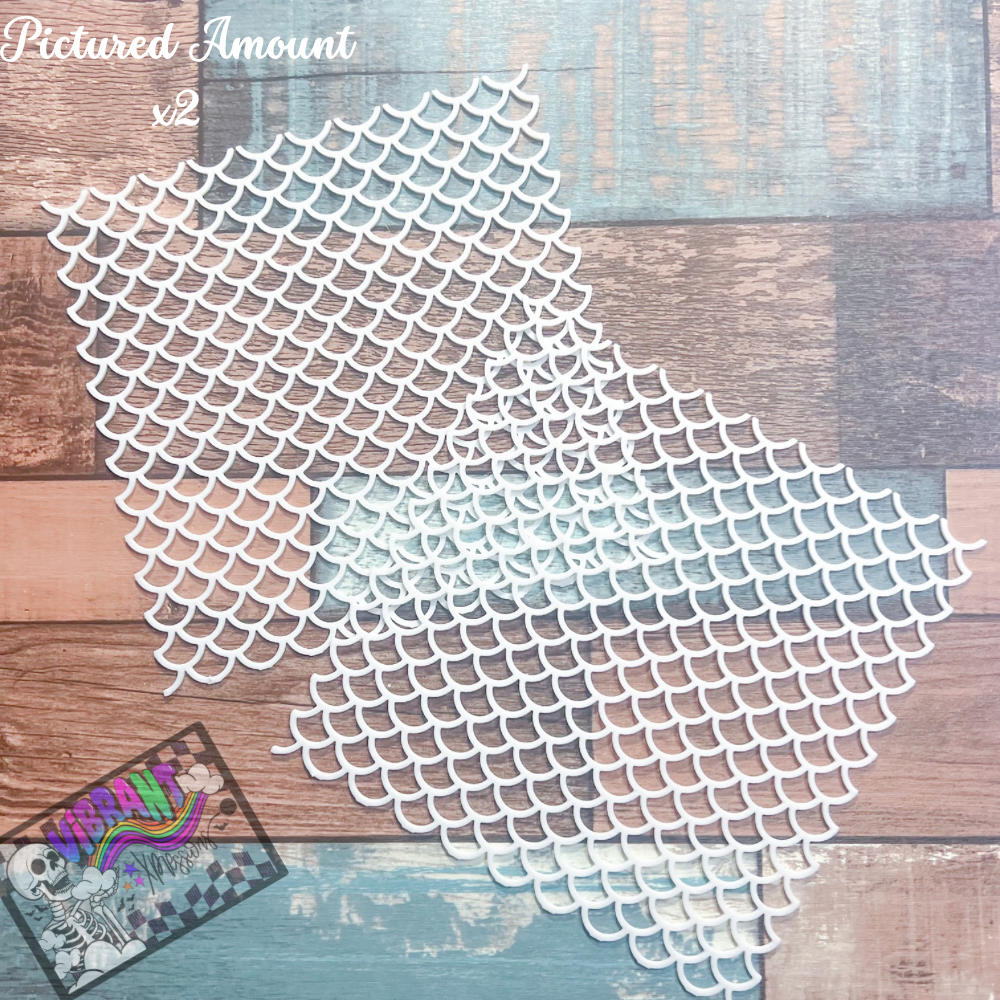 3D Printed Mermaid/Dragon Scales Low Profile 3D Effect