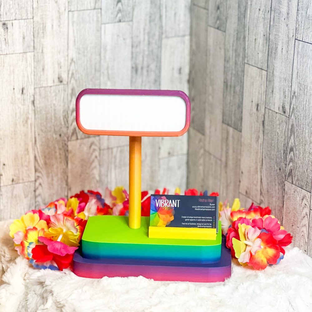 3D Printed Rearview Mirror Display Stand with Business Card Holder